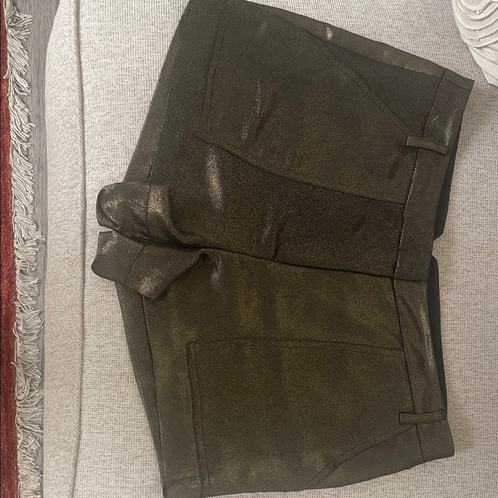 BCBGMaxAzria Shimmering Dark Olive Women's Cargo Shorts